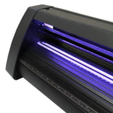 Vinylschneider in Schwarz mit 1350 mm Schneidebreite, ausgestattet mit LED-Lichtleiter für präzise Schnitte und klaren Sichtbereich