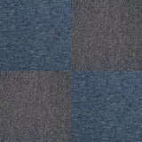 40 Teppichfliesen 50 x 50cm Kohle-Schwarz & Sturmblau 10m²