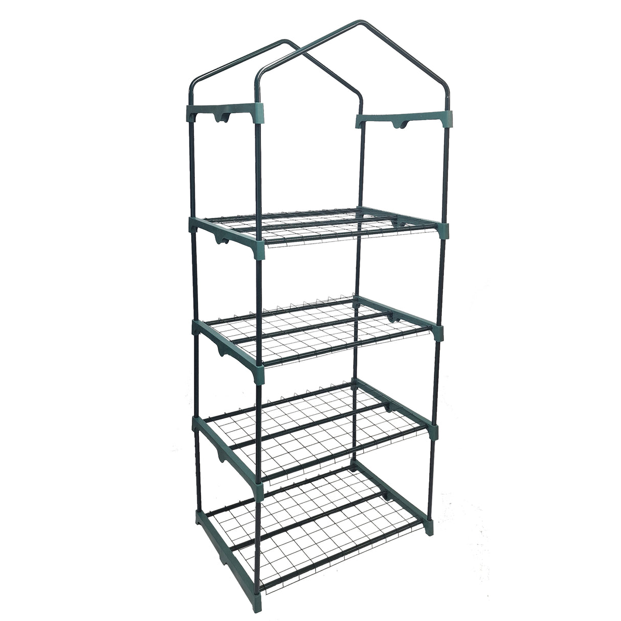 Mini-Gewächshaus / Foliengewächshaus mit 4 Regale und Polyethylen-Abdeckung