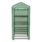 Mini-Gewächshaus / Foliengewächshaus mit 4 Regale und Polyethylen-Abdeckung