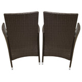 Jardí Rattan Bistro Set Braun