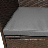 Jardí Rattan Bistro Set Braun