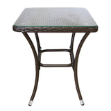 Jardí Rattan Bistro Set Braun