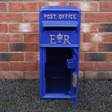 Briefkasten mit Bodenständer Blau