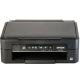Schwarzer Epson XP-2100 Drucker mit Bedienelementen und LED-Anzeigen, kompakt und vielseitig für den Druck von Vinyl und anderen Materialien