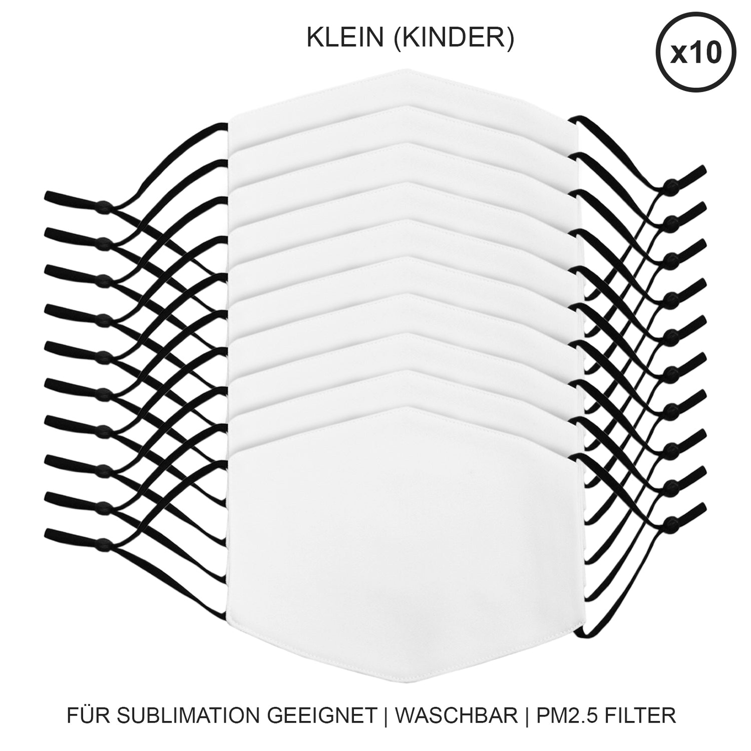 Gesichtsmasken - Klein / 10er Packung