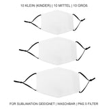 Gesichtsmasken – verschiedene Größen / 30er Packung