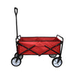 Faltbarer Gartenwagen in leuchtendem Rot mit schwarzem Gestell, robusten Rädern und praktischem Griff für einfachen Transport und Lagerung