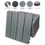 66 Terrassenfliesen WPC 30 x 30 cm - Grau