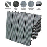 66 Terrassenfliesen WPC 30 x 30 cm - Grau