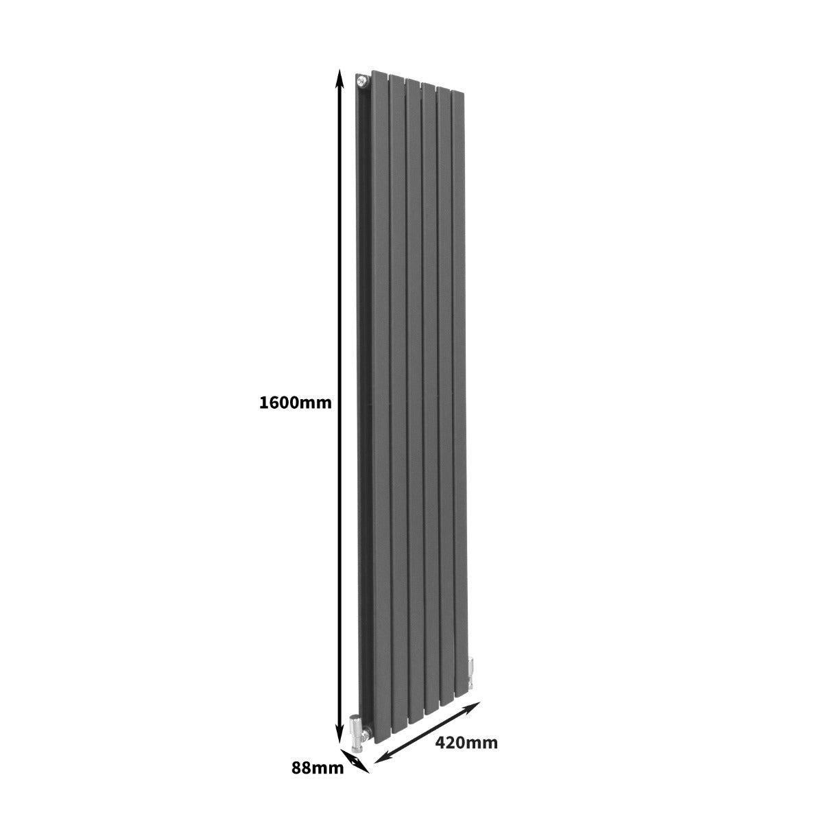 Paneelheizkörper Anthrazit Grau 1600mm x 420mm
