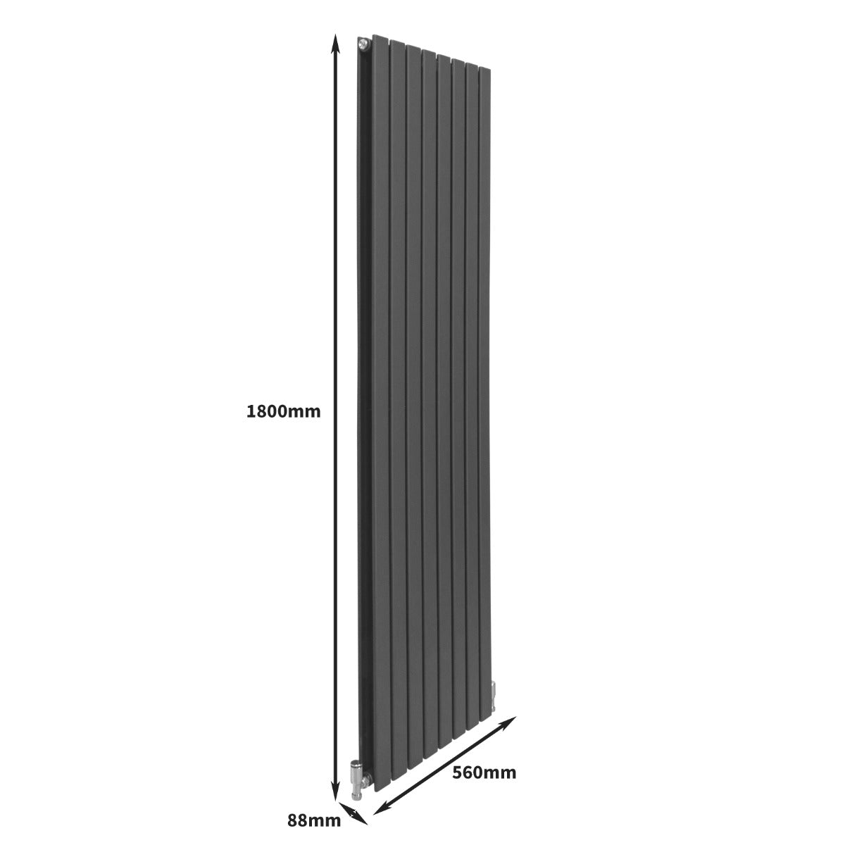 Paneelheizkörper Anthrazit Grau 1800mm x 560mm