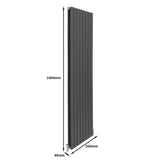 Paneelheizkörper Anthrazit Grau 1800mm x 560mm