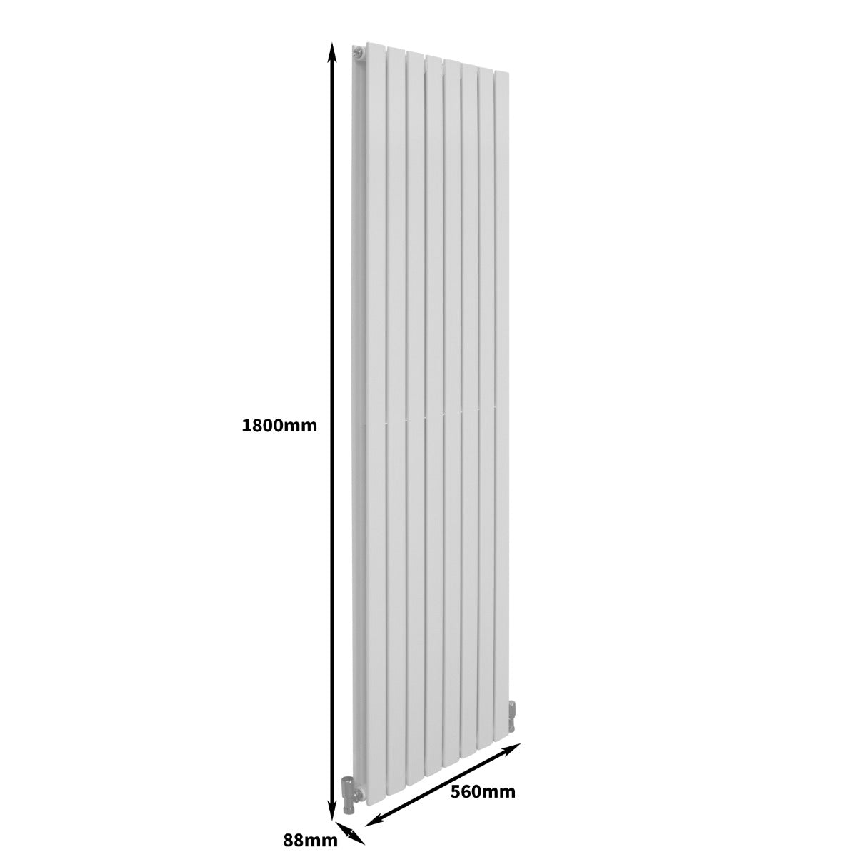 Paneelheizkörper Glänzendes Weiß 1800mm x 560mm