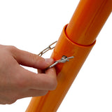 Der T-Mech 330mm Steinknacker zeigt eine orangefarbene, robuste Metallkonstruktion mit einem Handgriff und einem Sicherheitsverschluss aus Metall