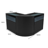 Iris LED Verkaufstheken-Set CM60 + B900 (2 Stück) – Schwarz