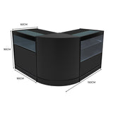 Adonis LED Ladentheke Set CM60 + B900 + C900 – Schwarz