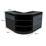 Demeter LED Verkaufstheken-Set LM60 + K900 + B900 - Schwarz