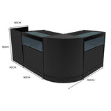 Luna LED Verkaufstheken-Set CM60 + B900 (2 Stück)+ TB60 – Schwarz