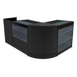 Vega LED Verkaufstheken-Set CM60 + C900 + K900 + TB60 – Schwarz