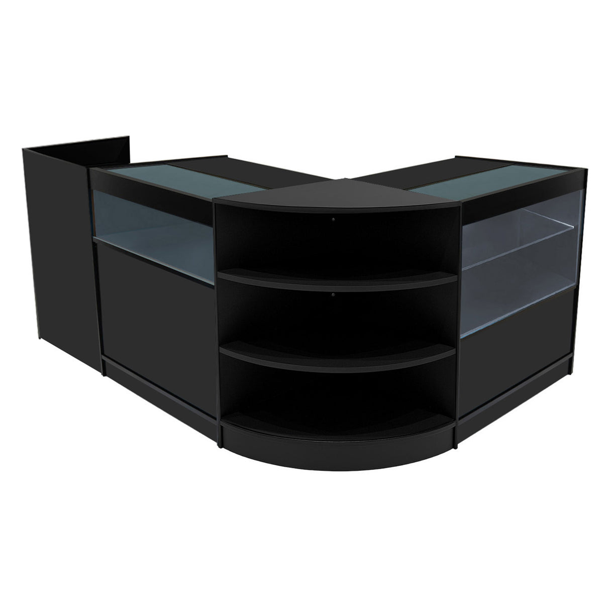 Europa LED Verkaufstheken-Set LM60 + B900 + C900 + TB60 – Schwarz