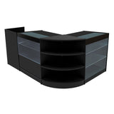 Theia LED Verkaufstheken-Set LM60 + C900 + K900 + TB60 – Schwarz