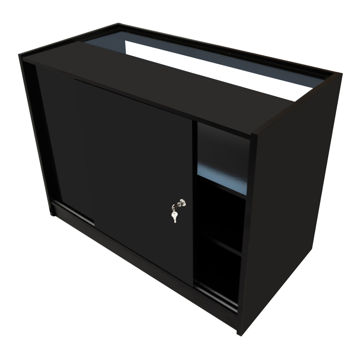 Iris LED Verkaufstheken-Set CM60 + B1200 (2 Stück) – Schwarz