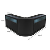 Iris LED Verkaufstheken-Set CM60 + B1200 (2 Stück) – Schwarz