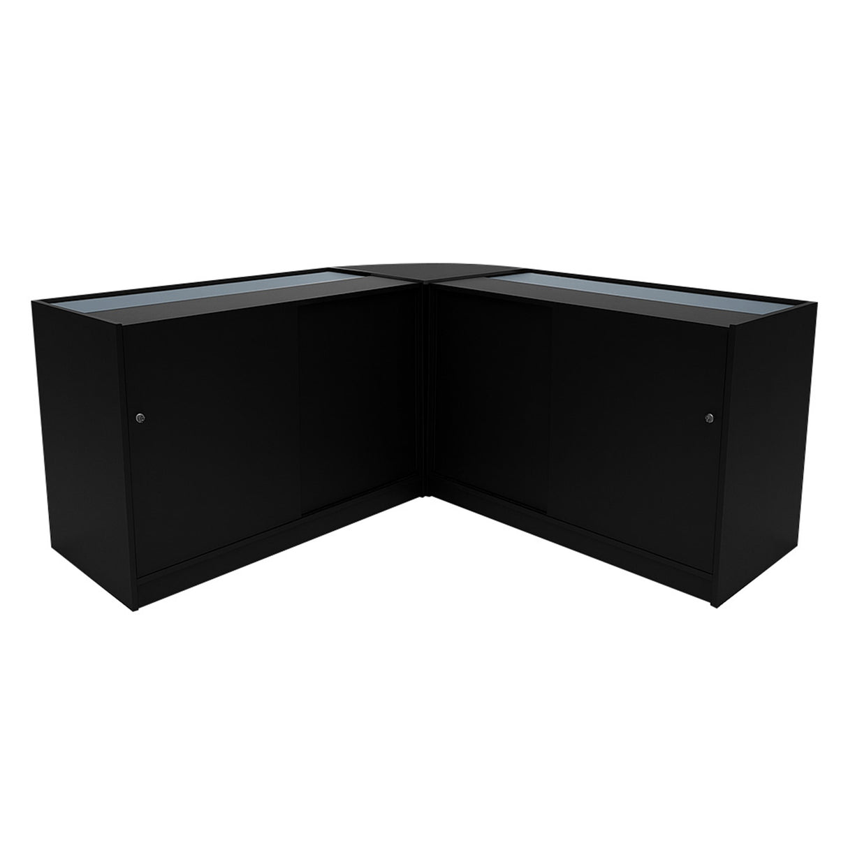 Adonis LED Ladentheke Set CM60 + B1200 + C1200 – Schwarz