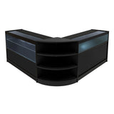 Harmonia LED Verkaufstheken-Set LM60 + B1200 + C1200 – Schwarz