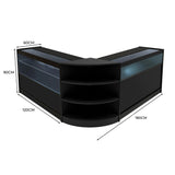 Harmonia LED Verkaufstheken-Set LM60 + B1200 + C1200 – Schwarz