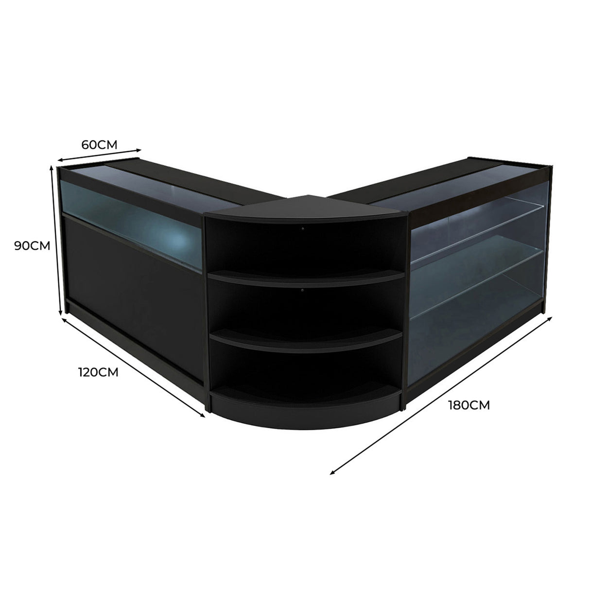 Calliope LED Verkaufstheken-Set LM60 + K1200 + C1200 - Schwarz