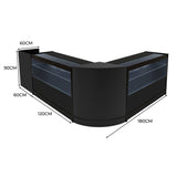 Phoenix LED Verkaufstheken-Set CM60 + C1200 (2 Stück)+ TB60 – Schwarz