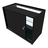 Vega LED Verkaufstheken-Set CM60 + C1200 + K1200 + TB60 – Schwarz