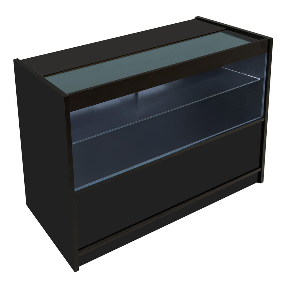 Europa LED Verkaufstheken-Set LM60 + B1200 + C1200 + TB60 – Schwarz