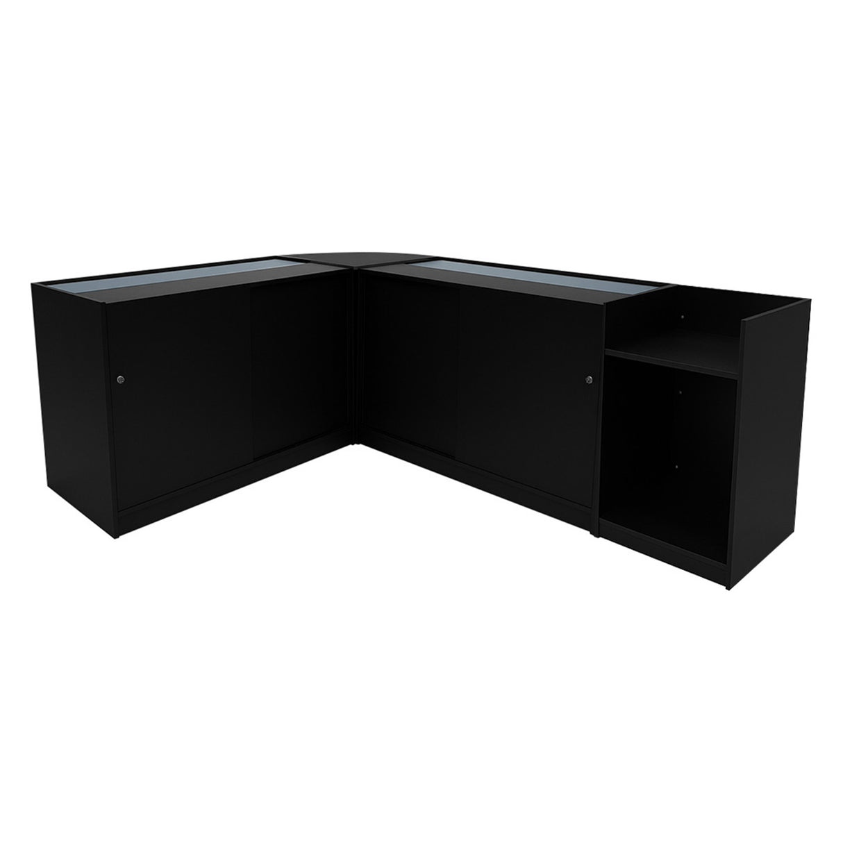 Hyperion LED Verkaufstheken-Set LM60 + B1200 + K1200 + TB60 – Schwarz