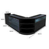 Hyperion LED Verkaufstheken-Set LM60 + B1200 + K1200 + TB60 – Schwarz