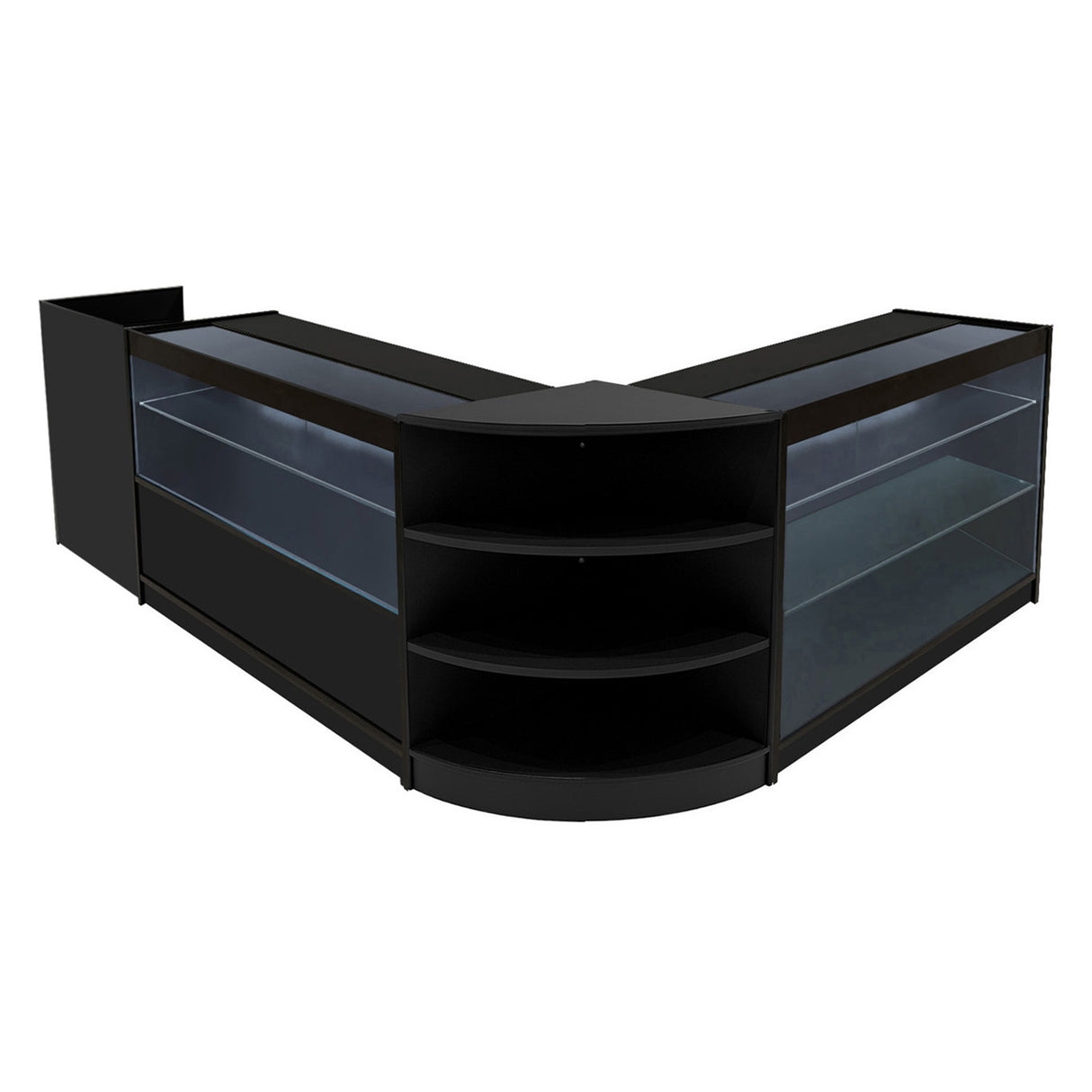 Theia LED Verkaufstheken-Set LM60 + C1200 + K1200 + TB60 – Schwarz