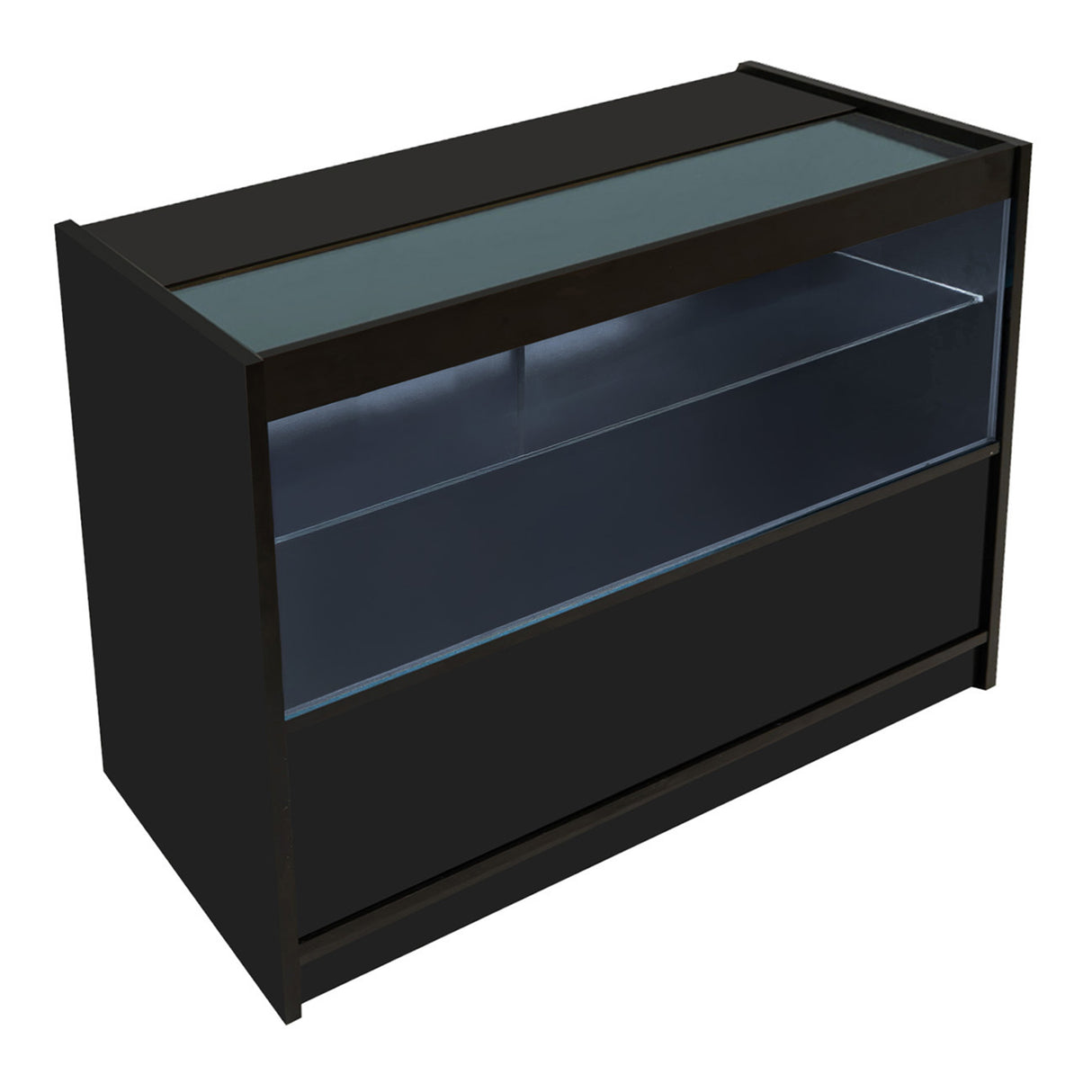 Theia LED Verkaufstheken-Set LM60 + C1200 + K1200 + TB60 – Schwarz