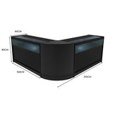 Iris LED Verkaufstheken-Set CM60 + B1500 (2 Stück) – Schwarz