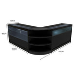 Harmonia LED Verkaufstheken-Set LM60 + B1500 + C1500 – Schwarz