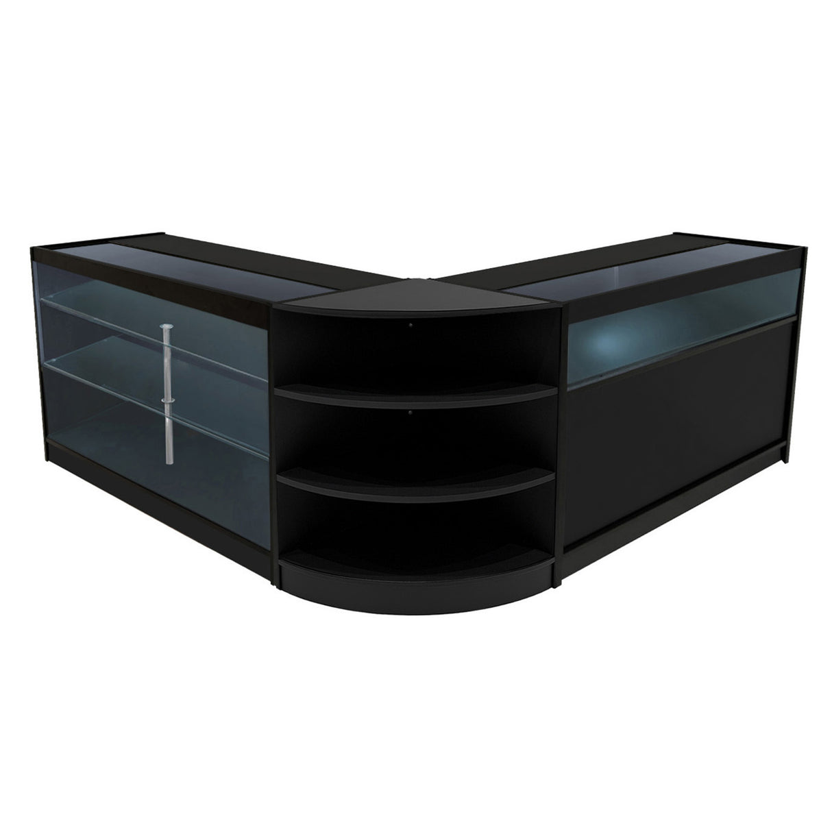 Demeter LED Verkaufstheken-Set LM60 + K1500 + B1500 - Schwarz