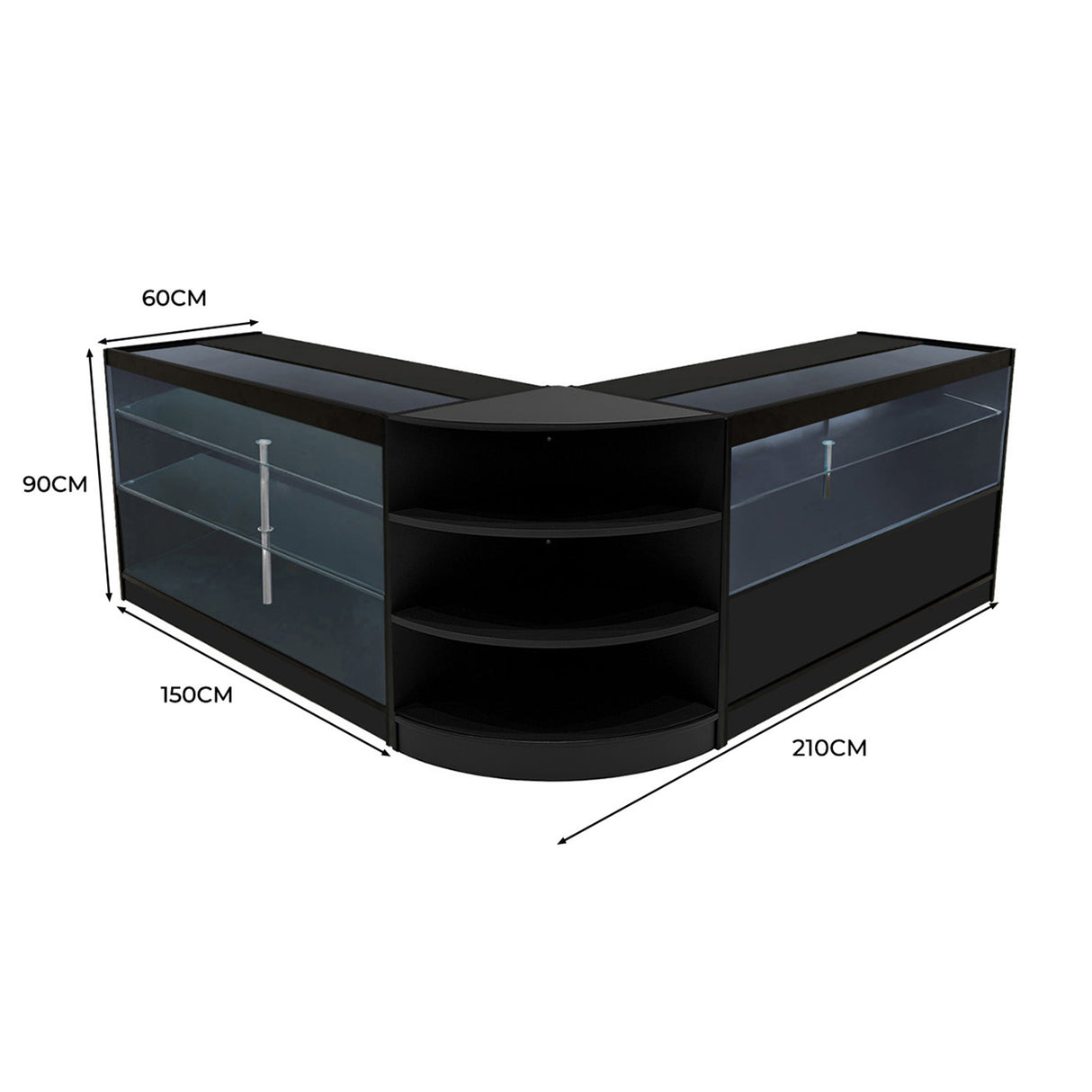 Calliope LED Verkaufstheken-Set LM60 + K1500 + C1500 - Schwarz