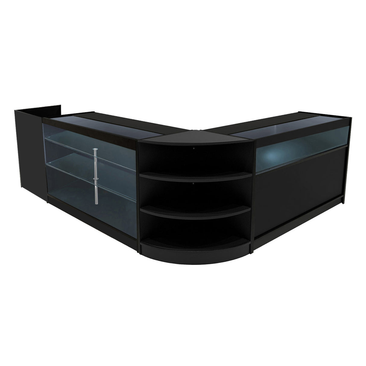 Hyperion LED Verkaufstheken-Set LM60 + B1500 + K1500 + TB60 – Schwarz