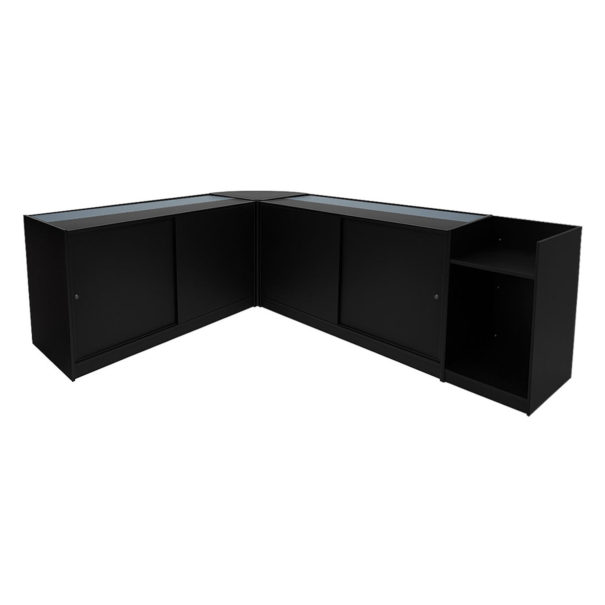 Hyperion LED Verkaufstheken-Set LM60 + B1500 + K1500 + TB60 – Schwarz