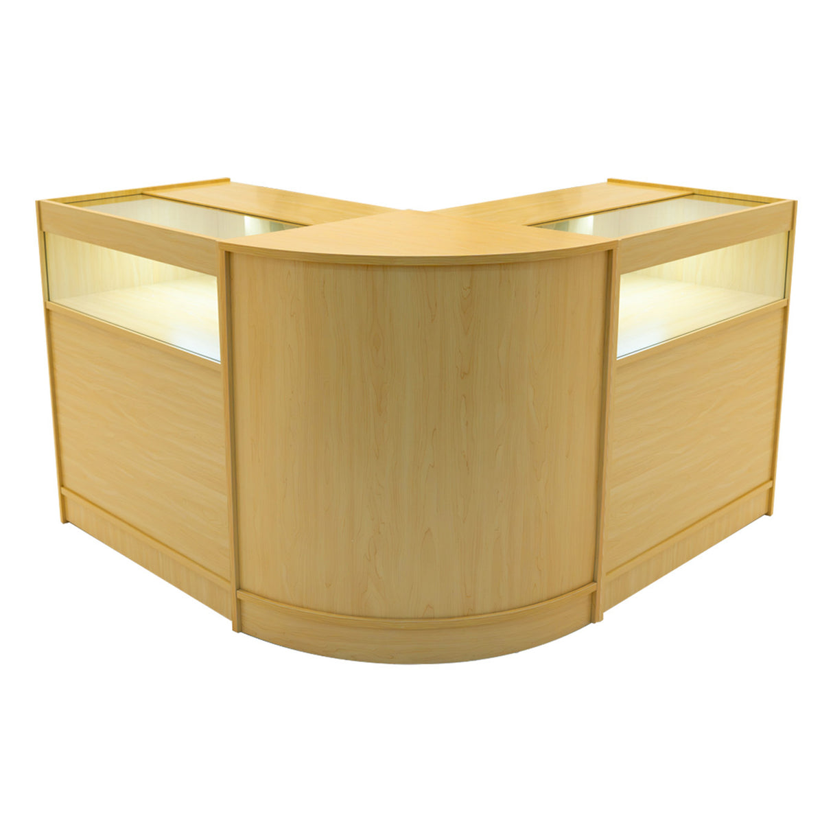 Iris LED Verkaufstheken-Set CM60 + B900 (2 Stück) – Ahorn