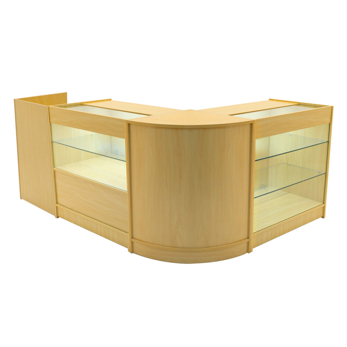 Vega LED Verkaufstheken-Set CM60 + C900 + K900 + TB60 – Ahorn