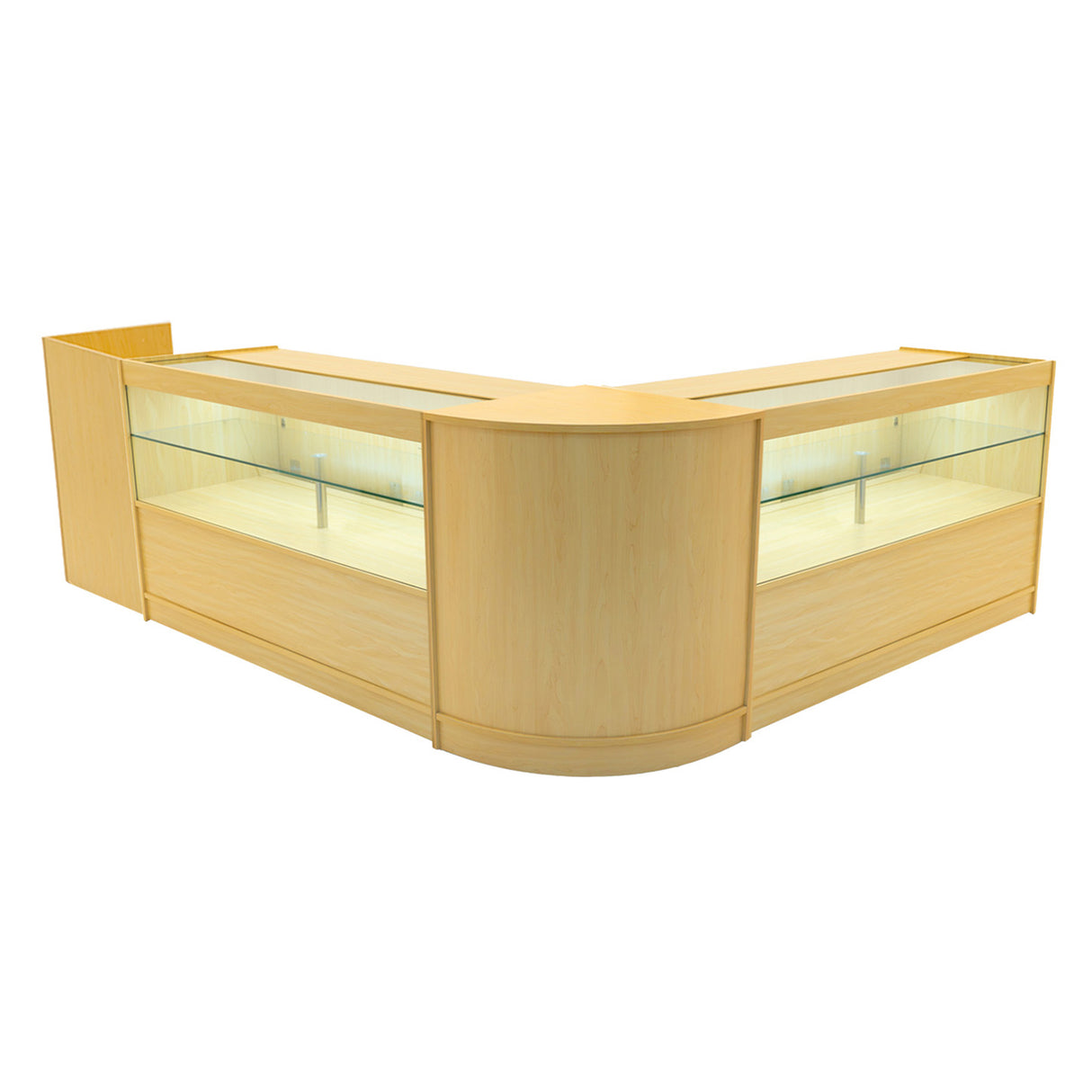 Phoenix LED Verkaufstheken-Set CM60 + C1500 (2 Stück)+ TB60 – Ahorn