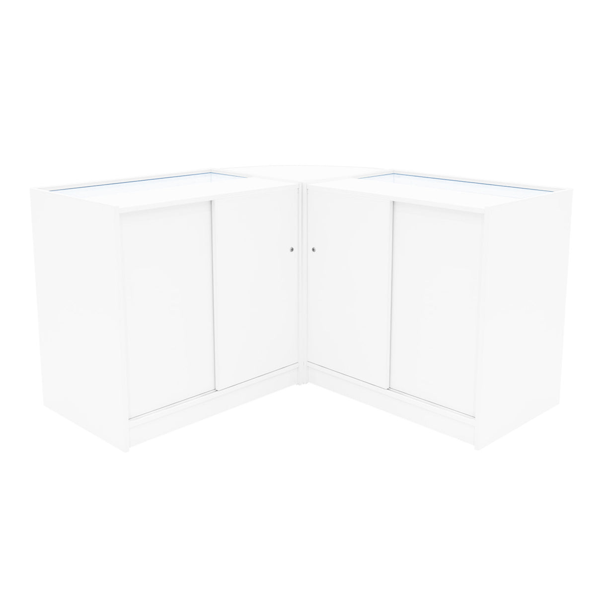Iris LED Verkaufstheken-Set CM60 + B900 (2 Stück) – Weiß