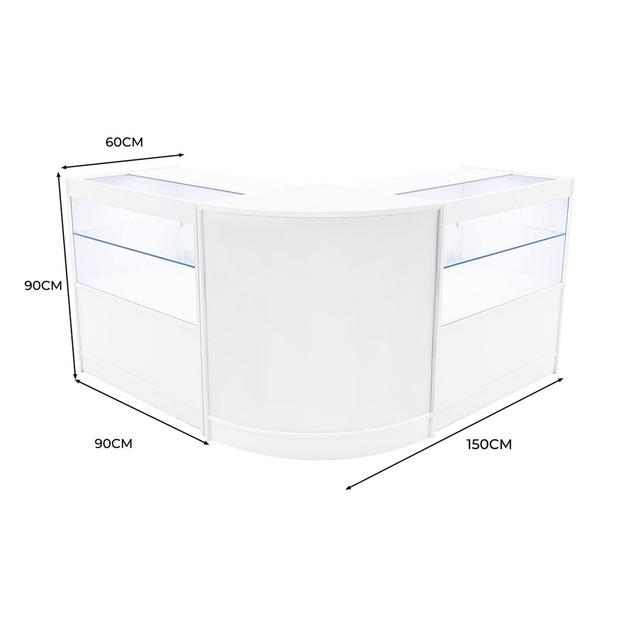 Selene LED Verkaufstheken-Set CM60 + C900 (2 Stück) – Weiß